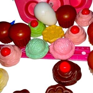 FIRM! Fun w food cupcakes fisher price NICE LOT icings pans cookies set lot egg